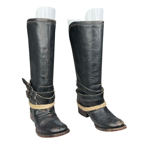 Freebird By Steven Women’s Drove Black Distressed Mid Boot Size US 6 - Picture 5 of 12